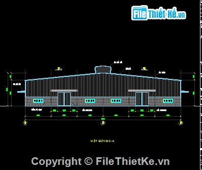 Bản vẽ thiết kế nhà xưởng full